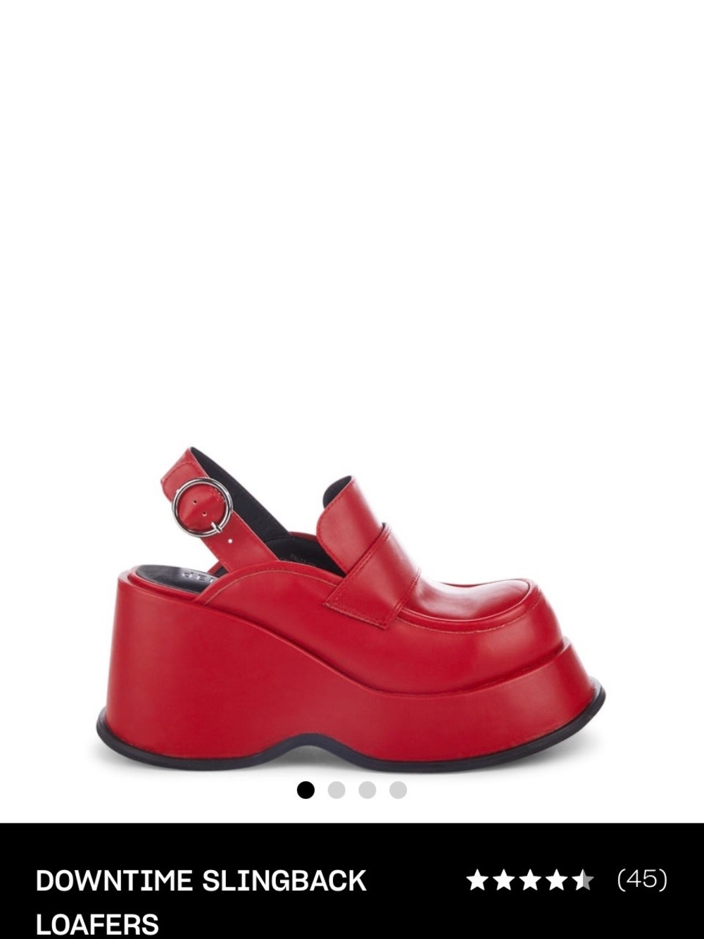 NWOB DELIAS DOLLS KILL PLATFORM BUCKLE SLINGBACK LOAFERS 8